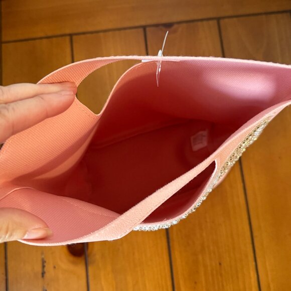 NEW Reusable Pink Sequin Tote Bow Bag by Bath & Body Works - Picture 3 of 3